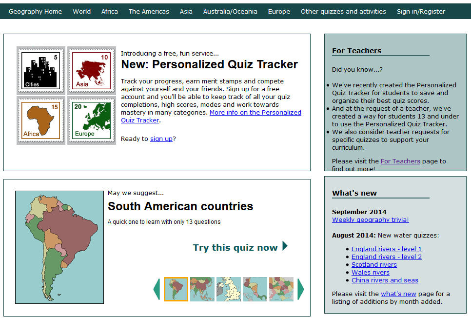 lizard point geography tests