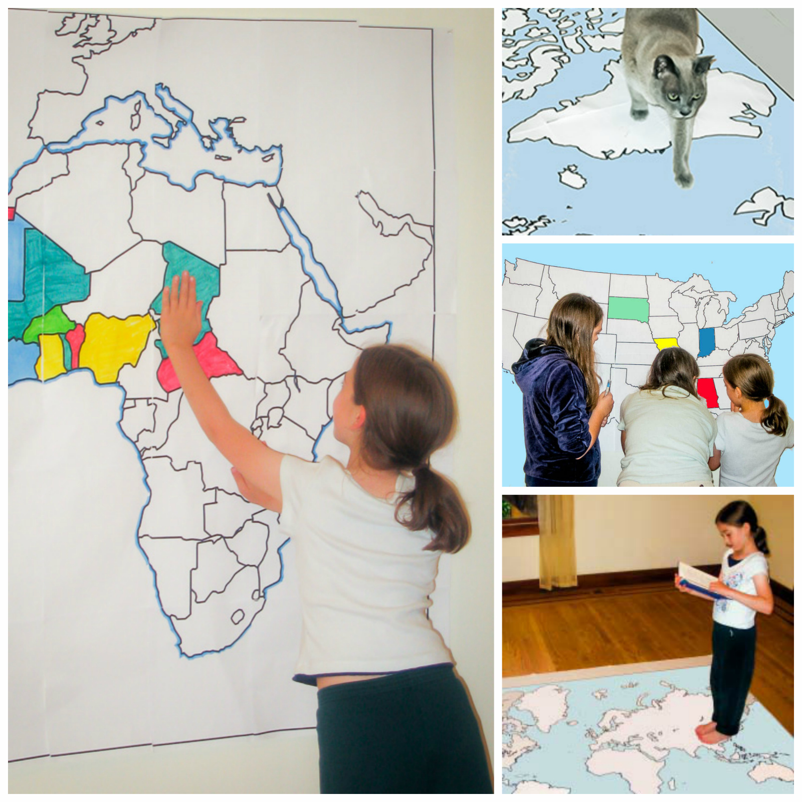 printable world map with countries for kids