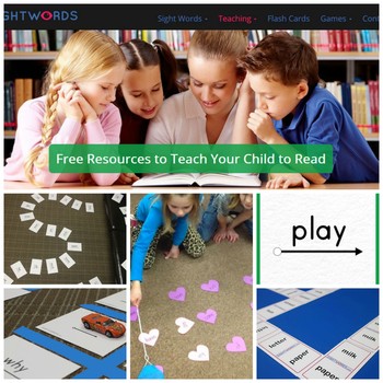 New website offers free sight word printables, games, lessons and more 