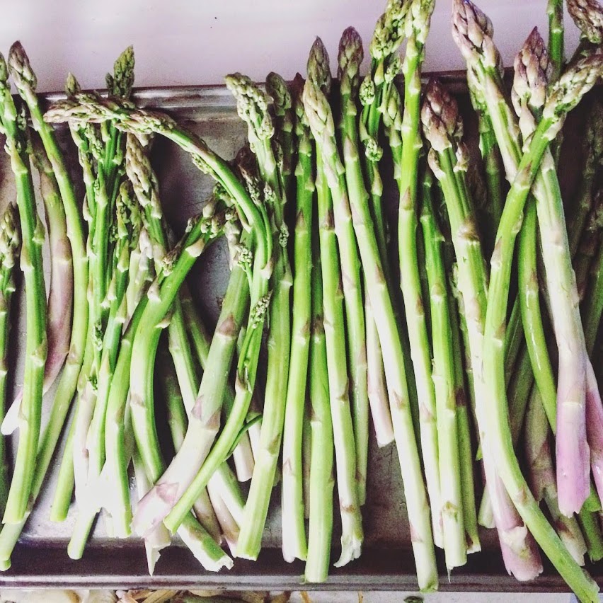 foraged wild asparagus