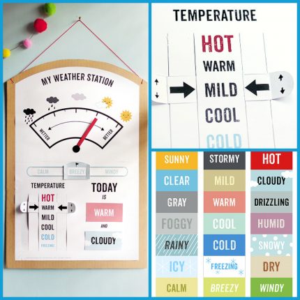 Print out a FREE weather station for the kids!